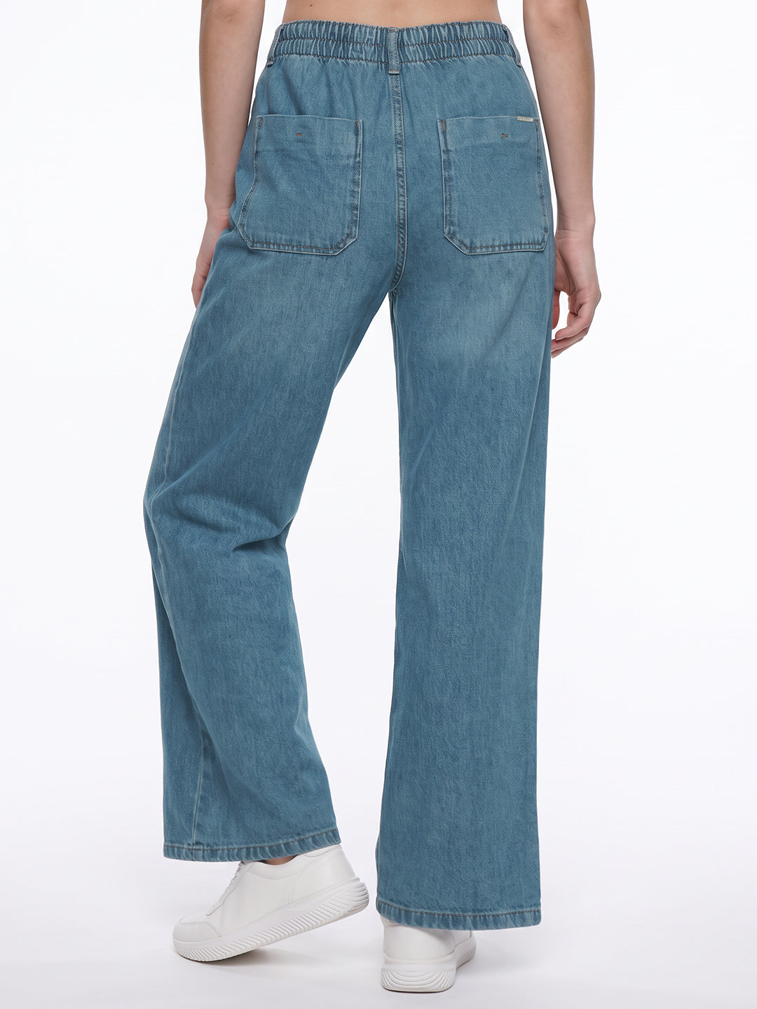 Light Blue High-Rise Wide Leg Jeans