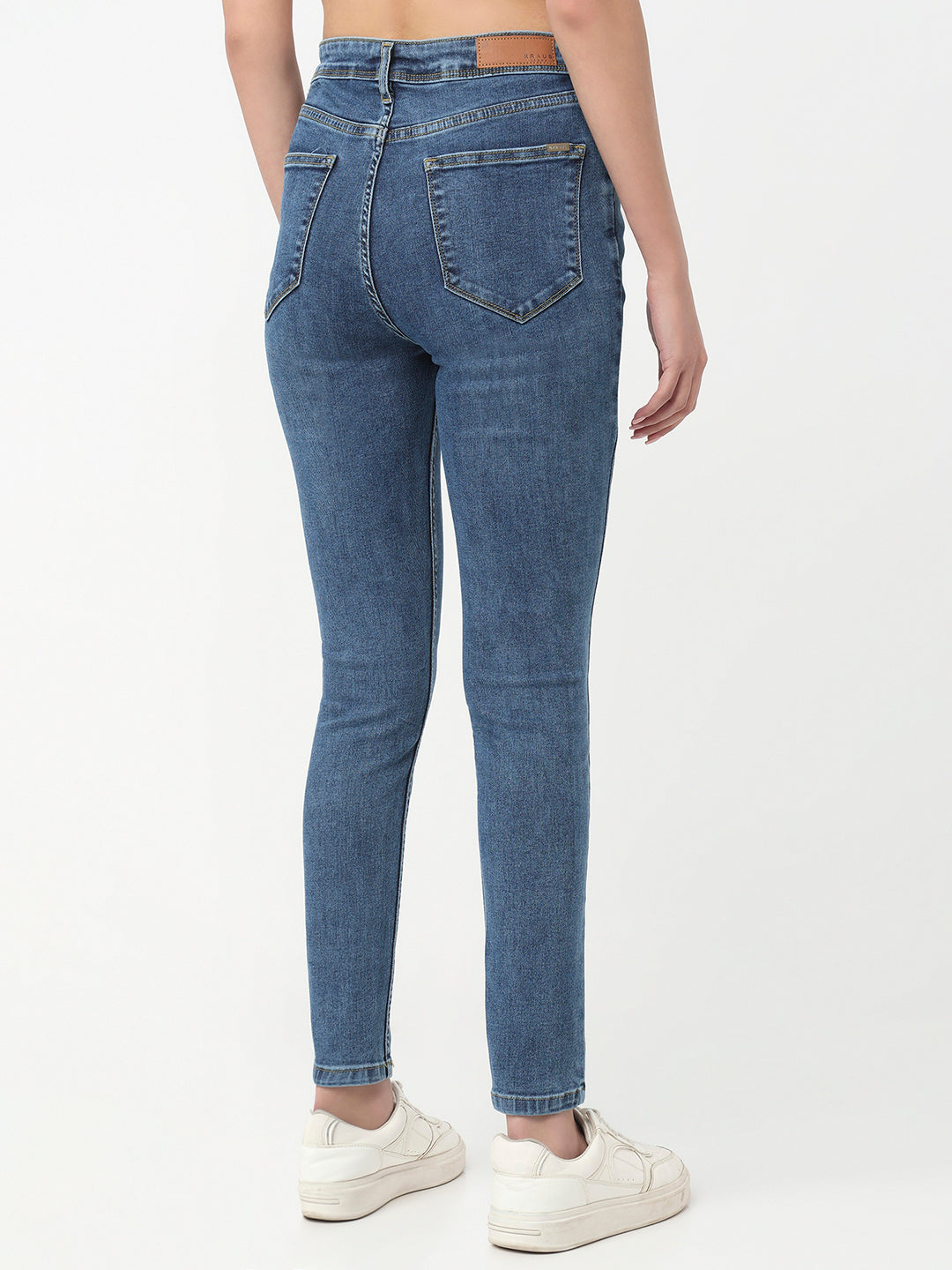 Women Dark Blue High-Rise Skinny Jeans