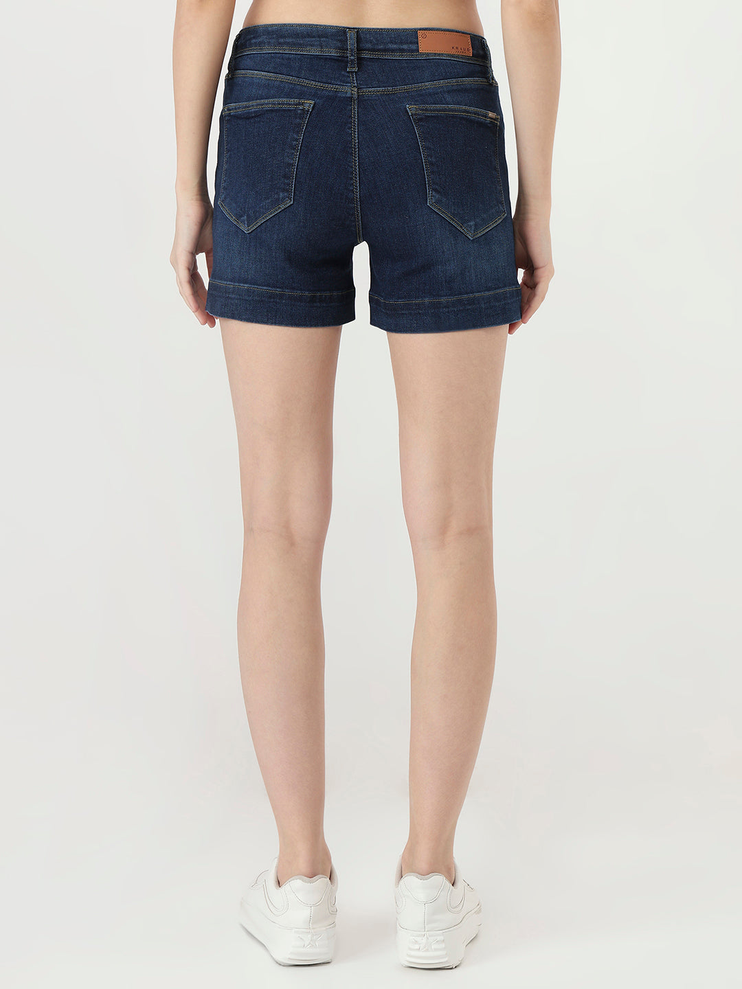 Women Blue Slim Fit Shorts