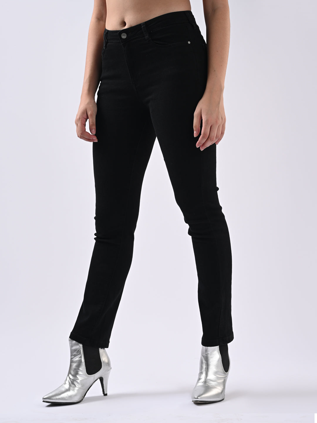 Women High Rise Snug Straight Jeans