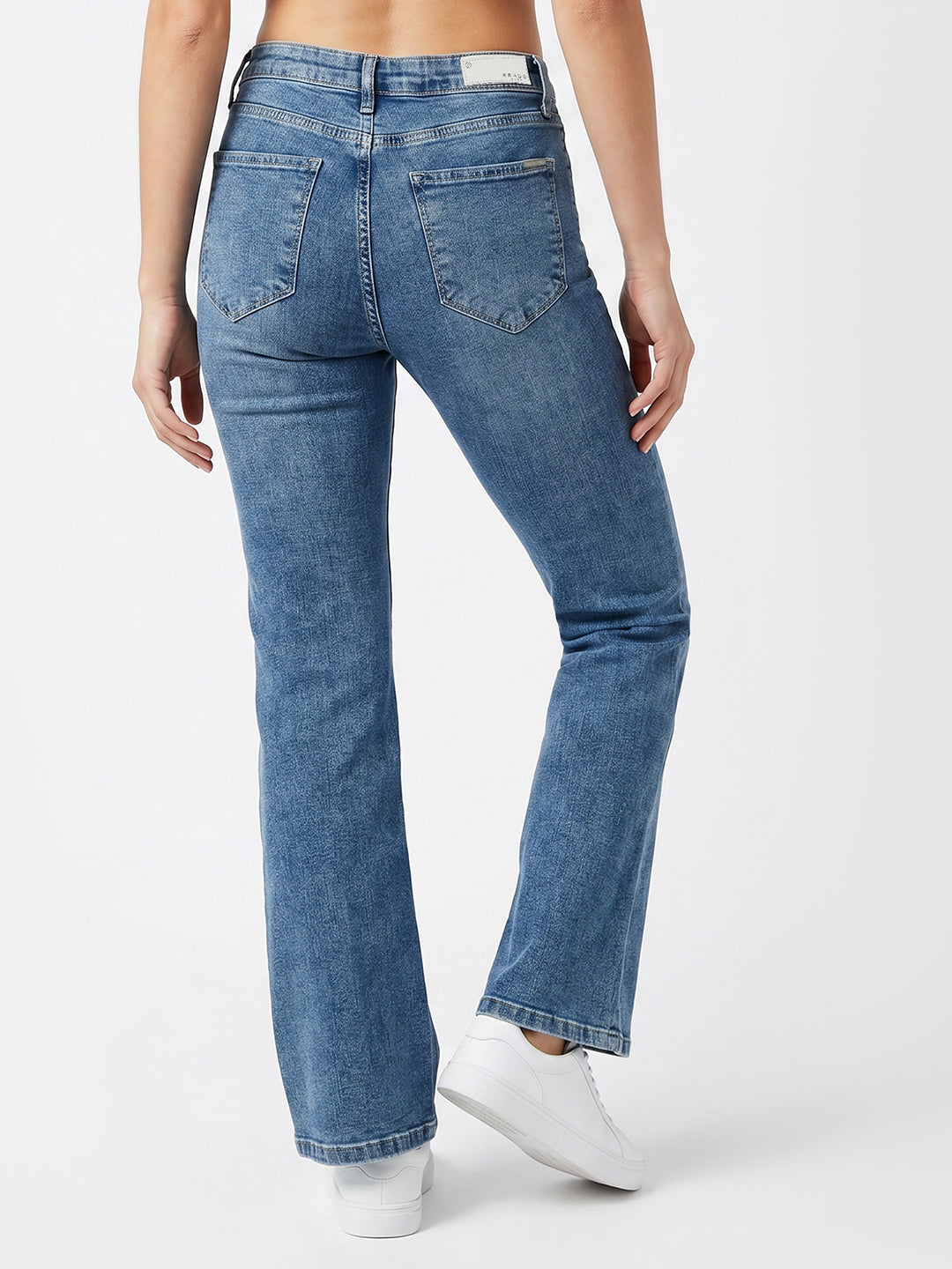 Women Blue High-Rise Flare Jeans