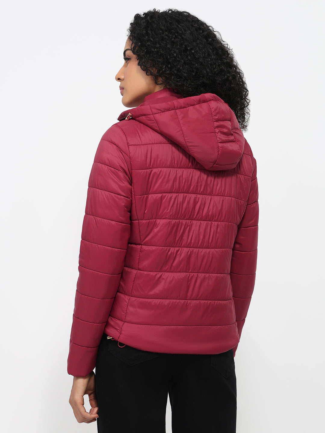 Women Maroon Winter Jacket