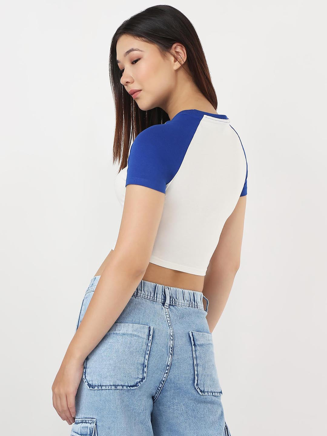 Women Ivory/Blue Genz Tees