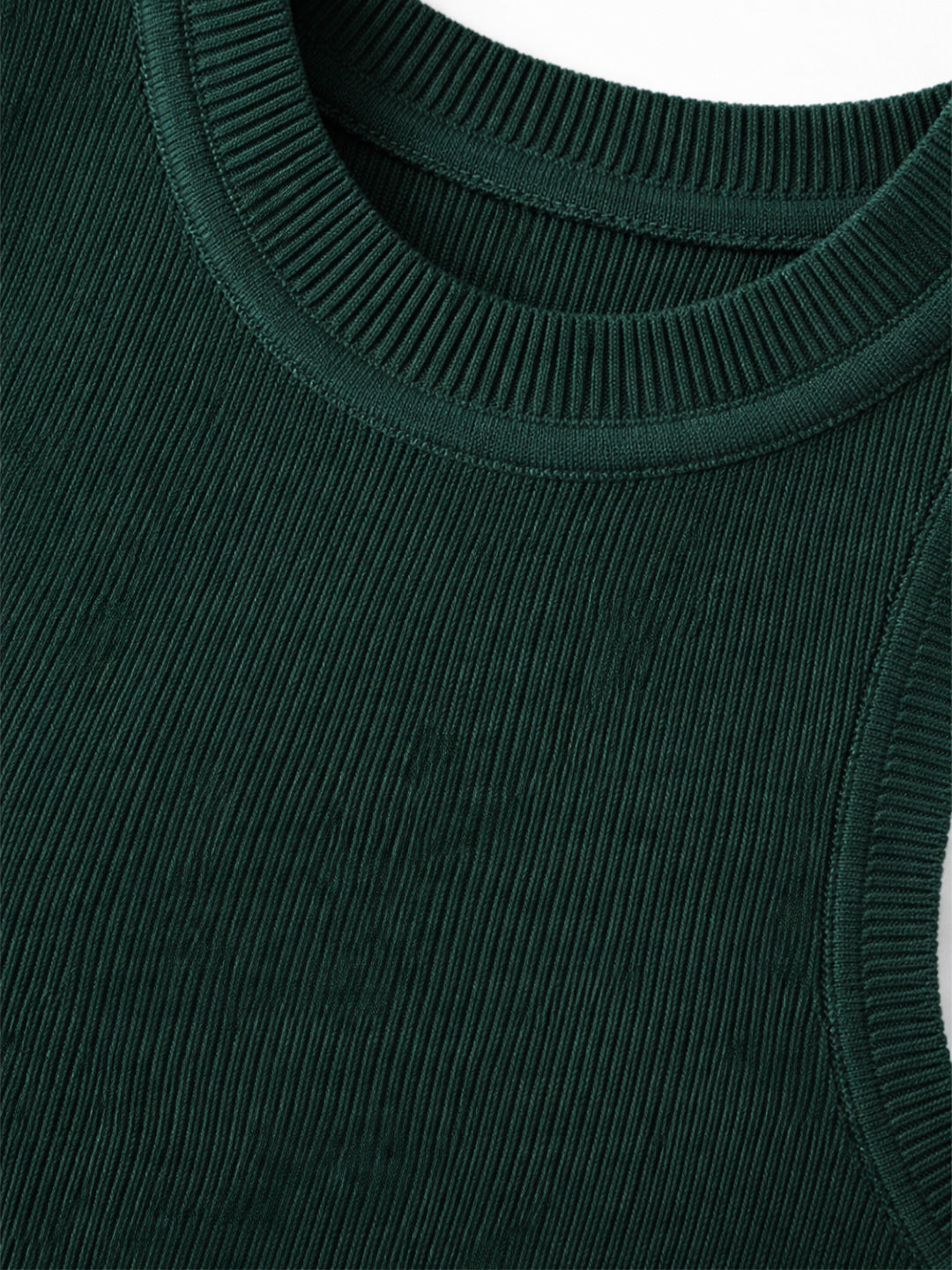 Women Bottle Green Slim Flat Knit