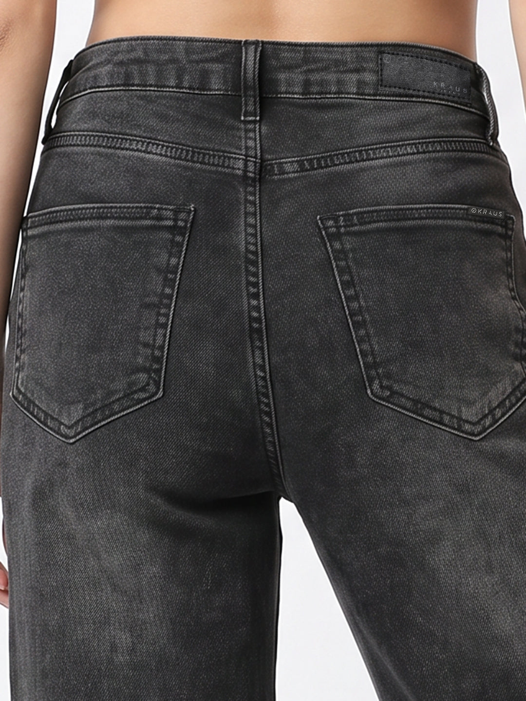 Women Charcoal Wide Leg Jeans