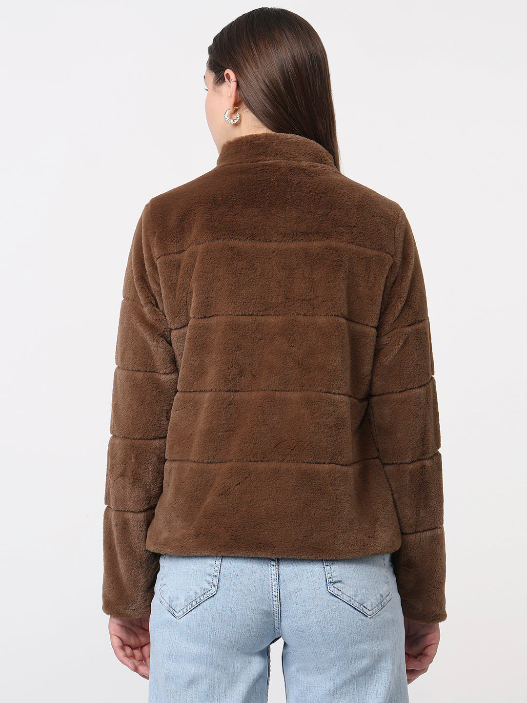 Women Sepia Slim Fit Jacket