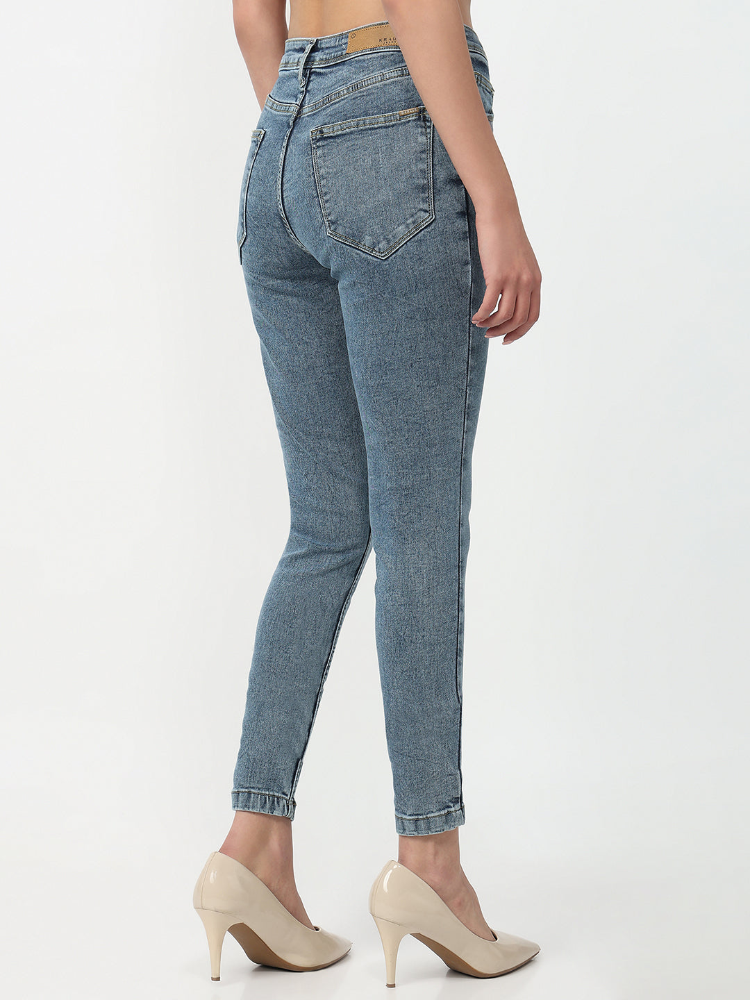Women Blue High-Rise Skinny Jeans