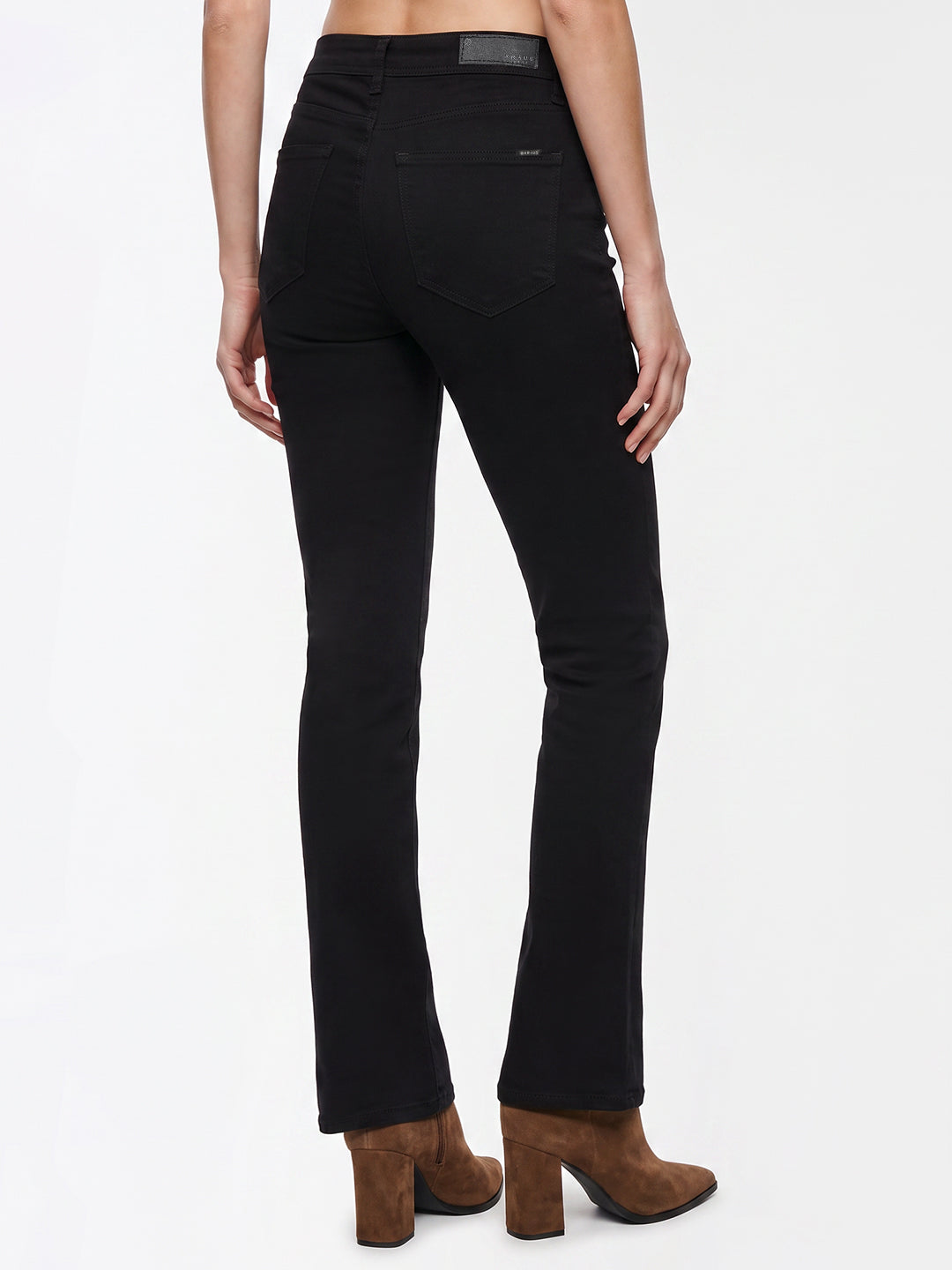 Women Black High-Rise Flare Jeans