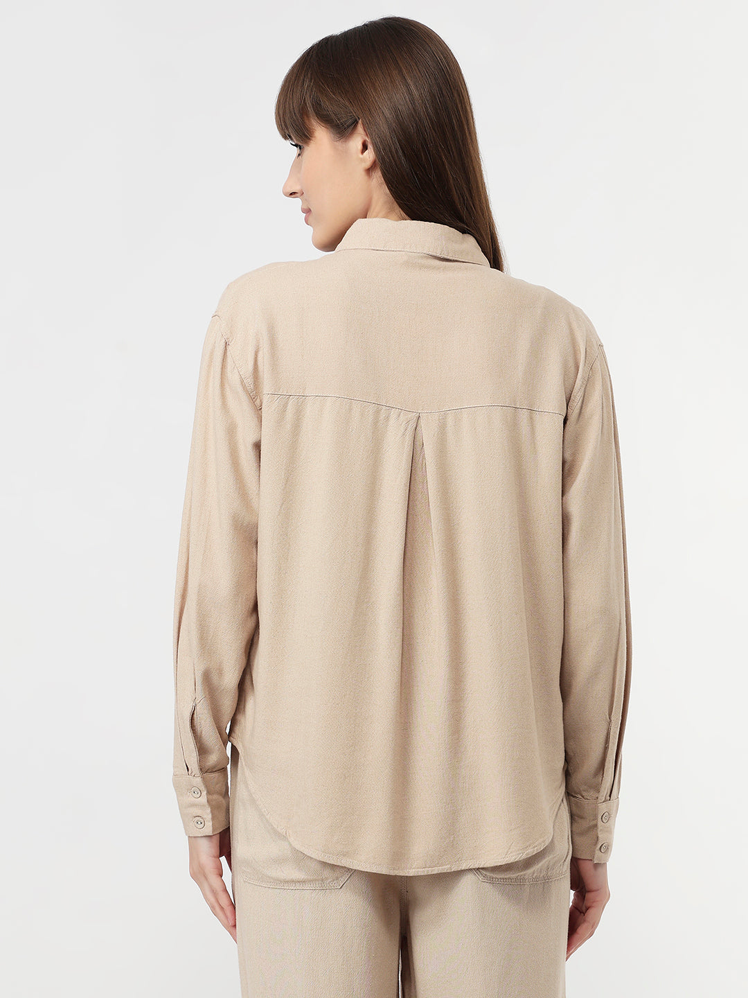 Women Oatmilk Oversized Shirt