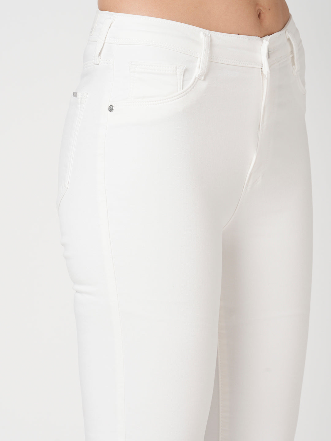 Women White Sky High Skinny Jeans