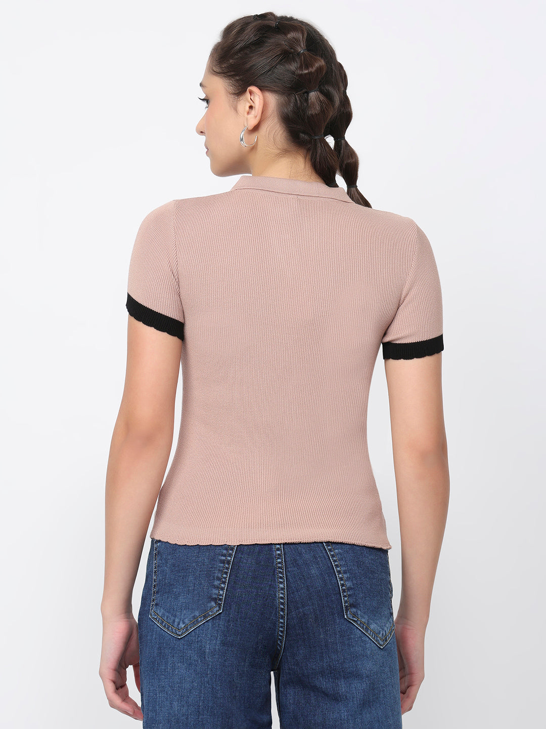 Women Beige Flat Knit