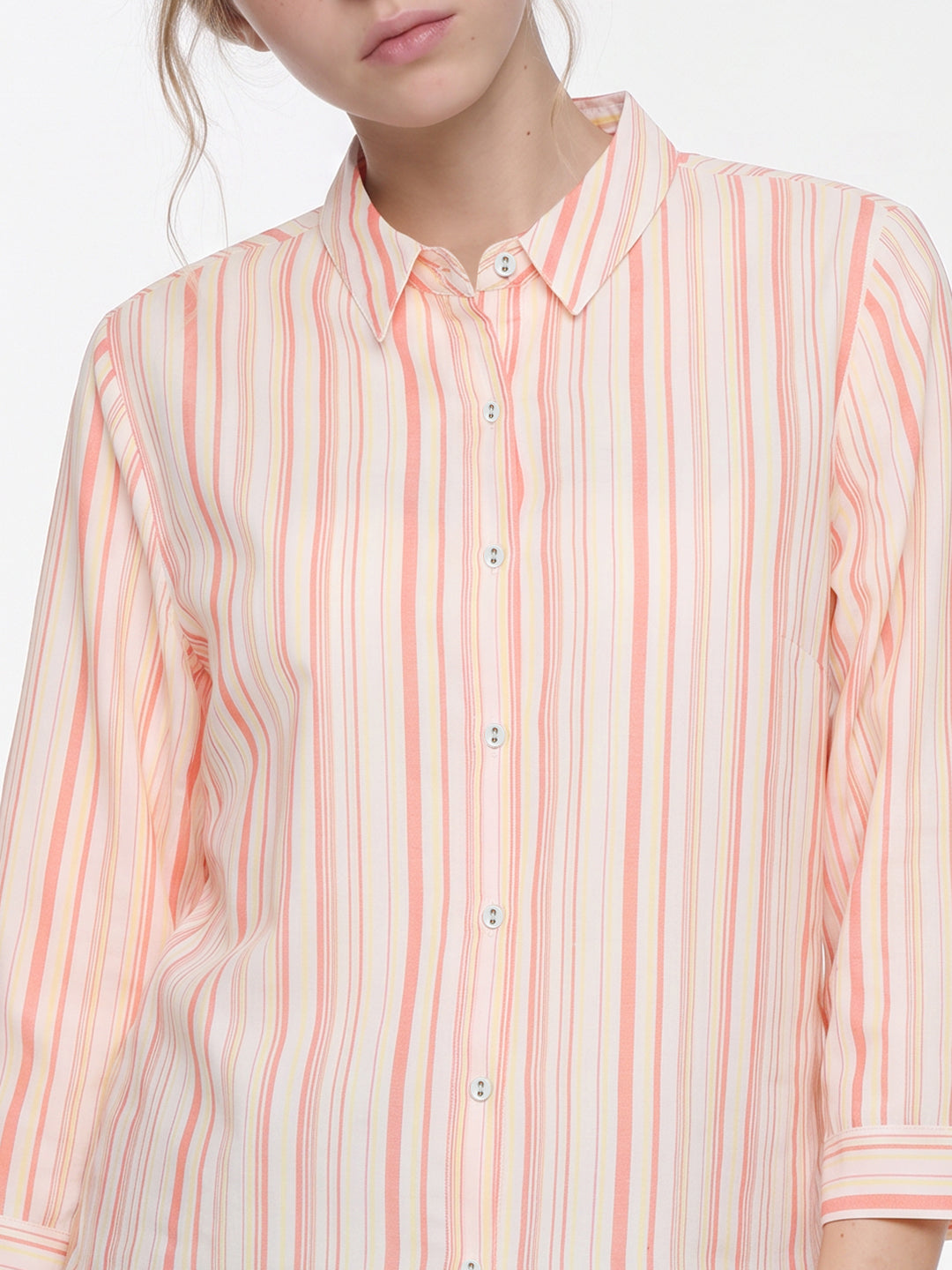 Peach/Yellow Stripe Shirt