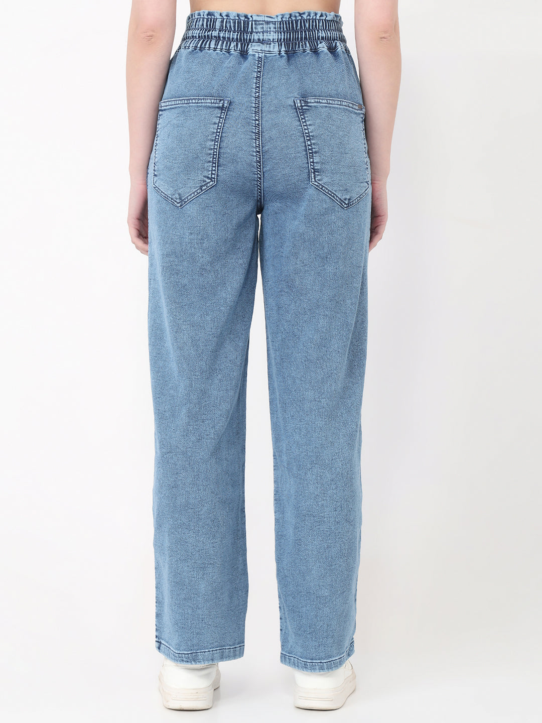 Women Blue High-Rise Joggers