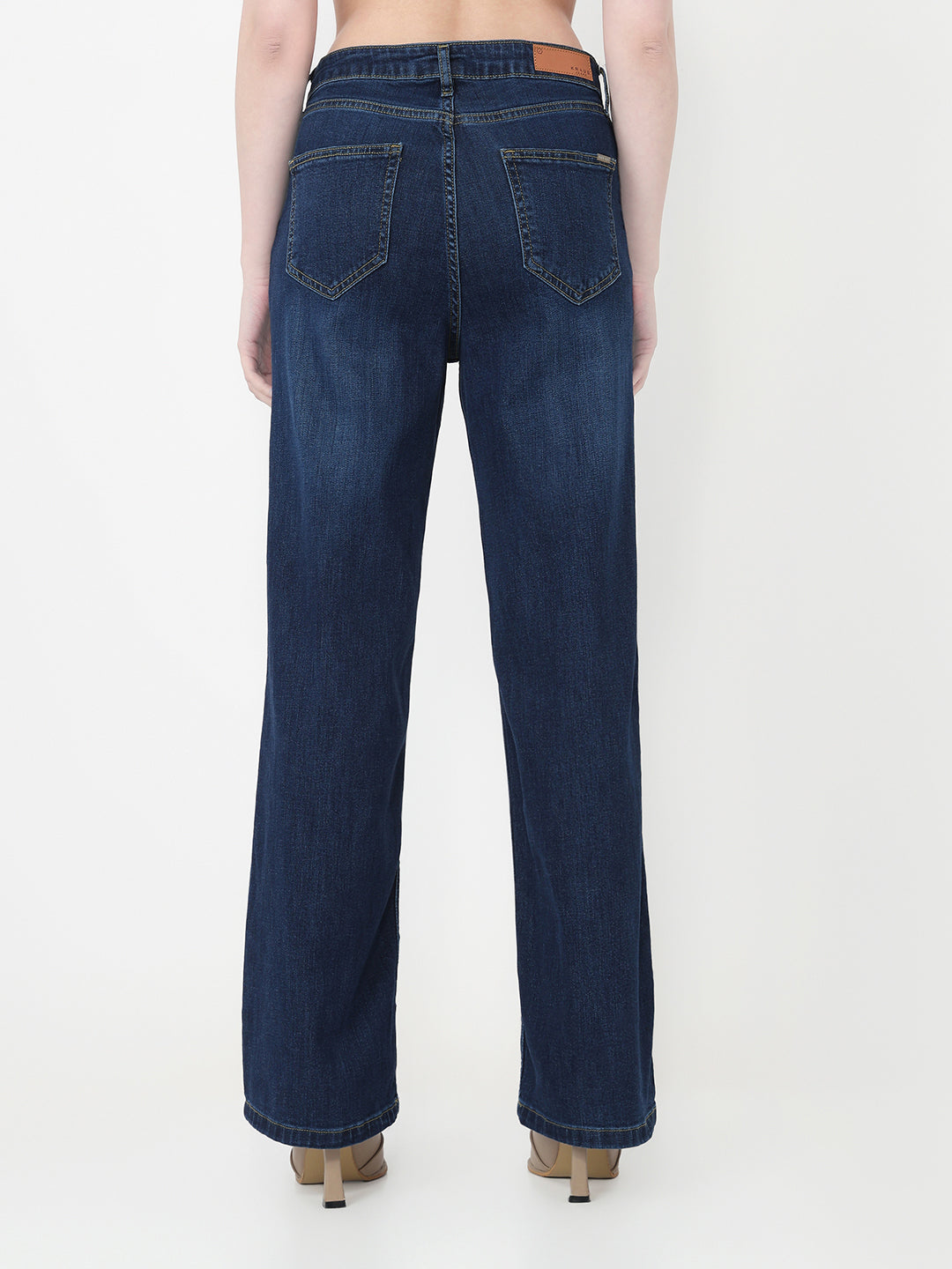 Dark Blue High-Rise Baggy Jeans