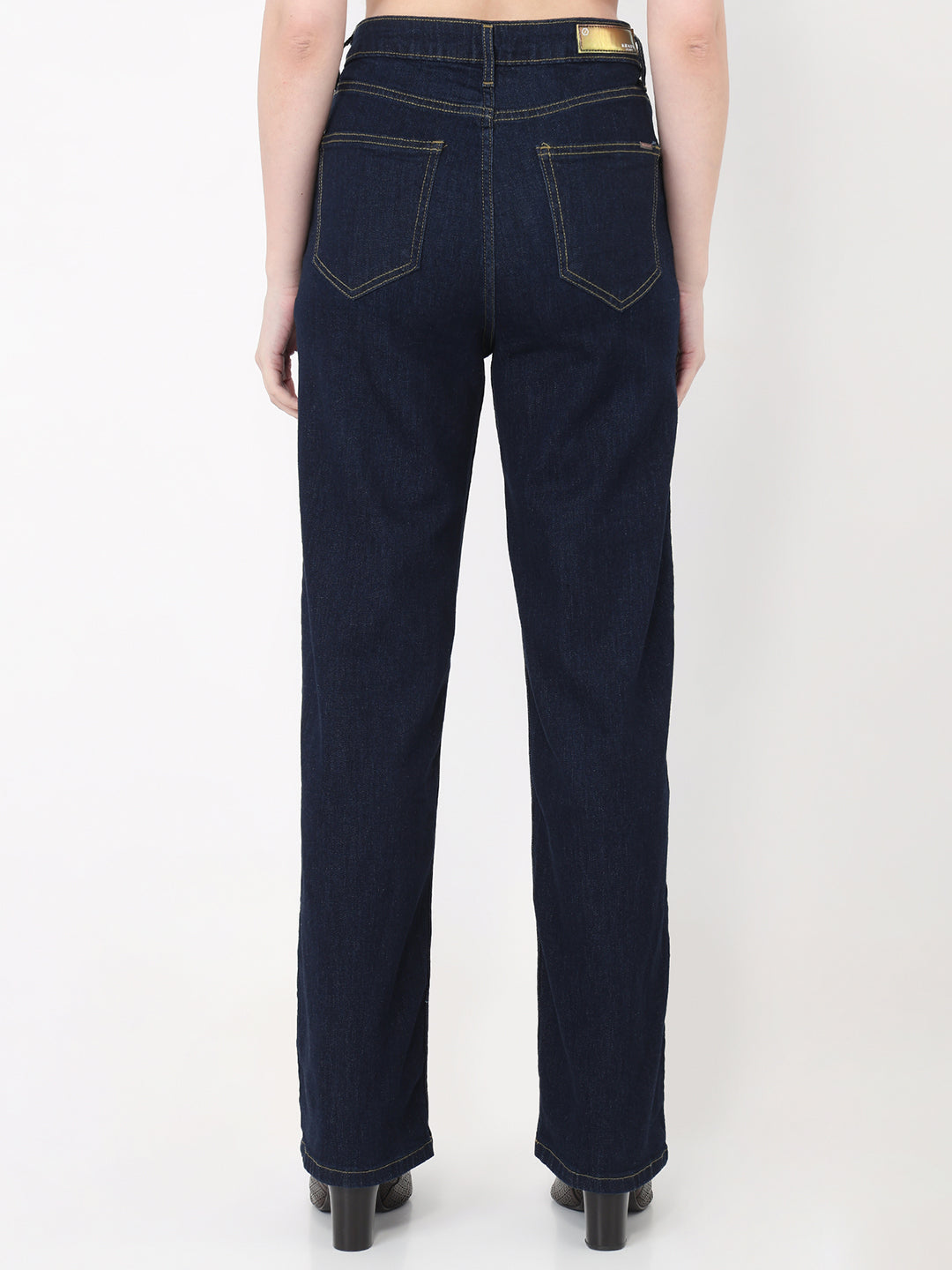 Dark Blue High-Rise Baggy Jeans