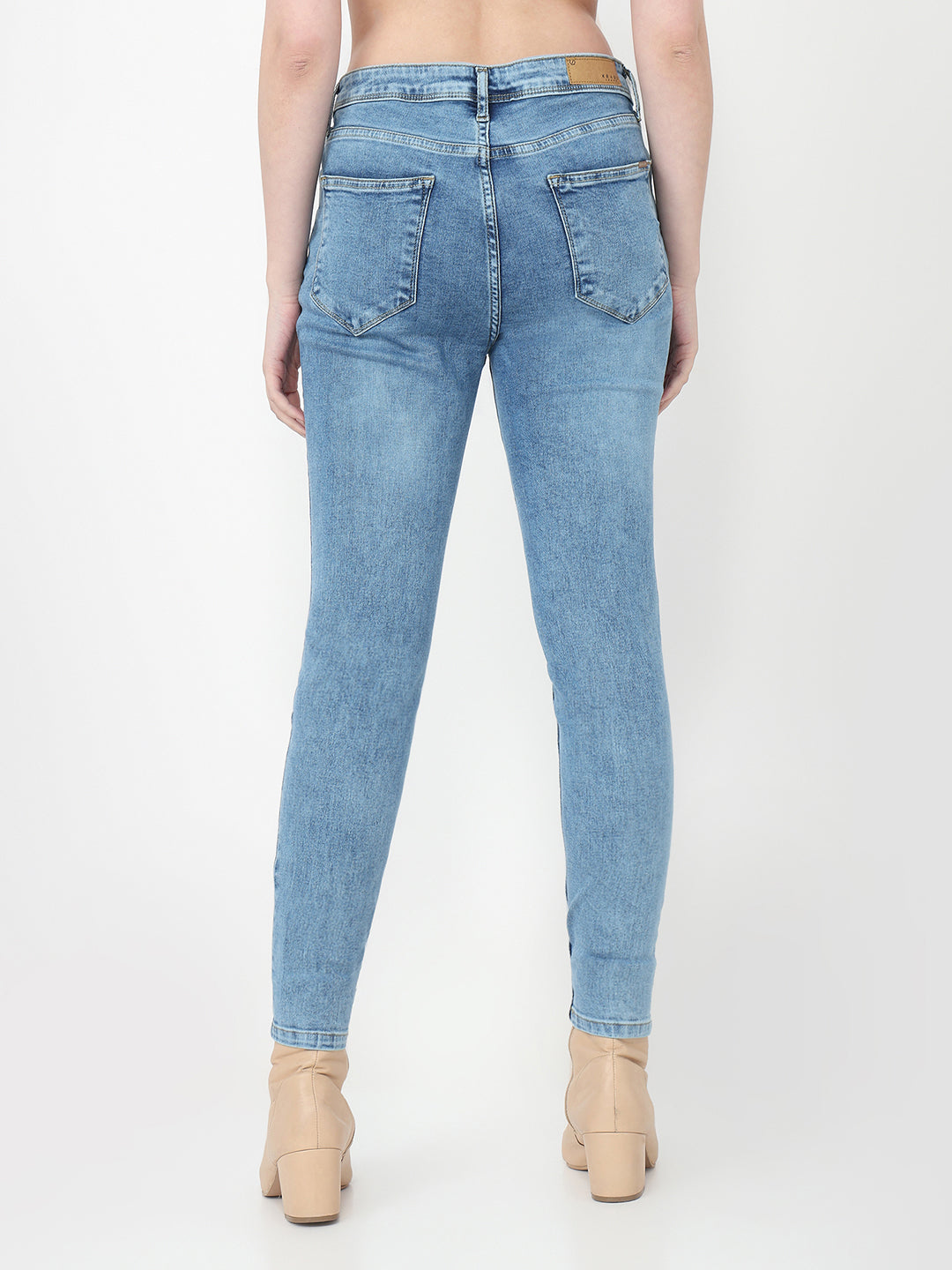 Women Blue High-Rise Skinny Jeans