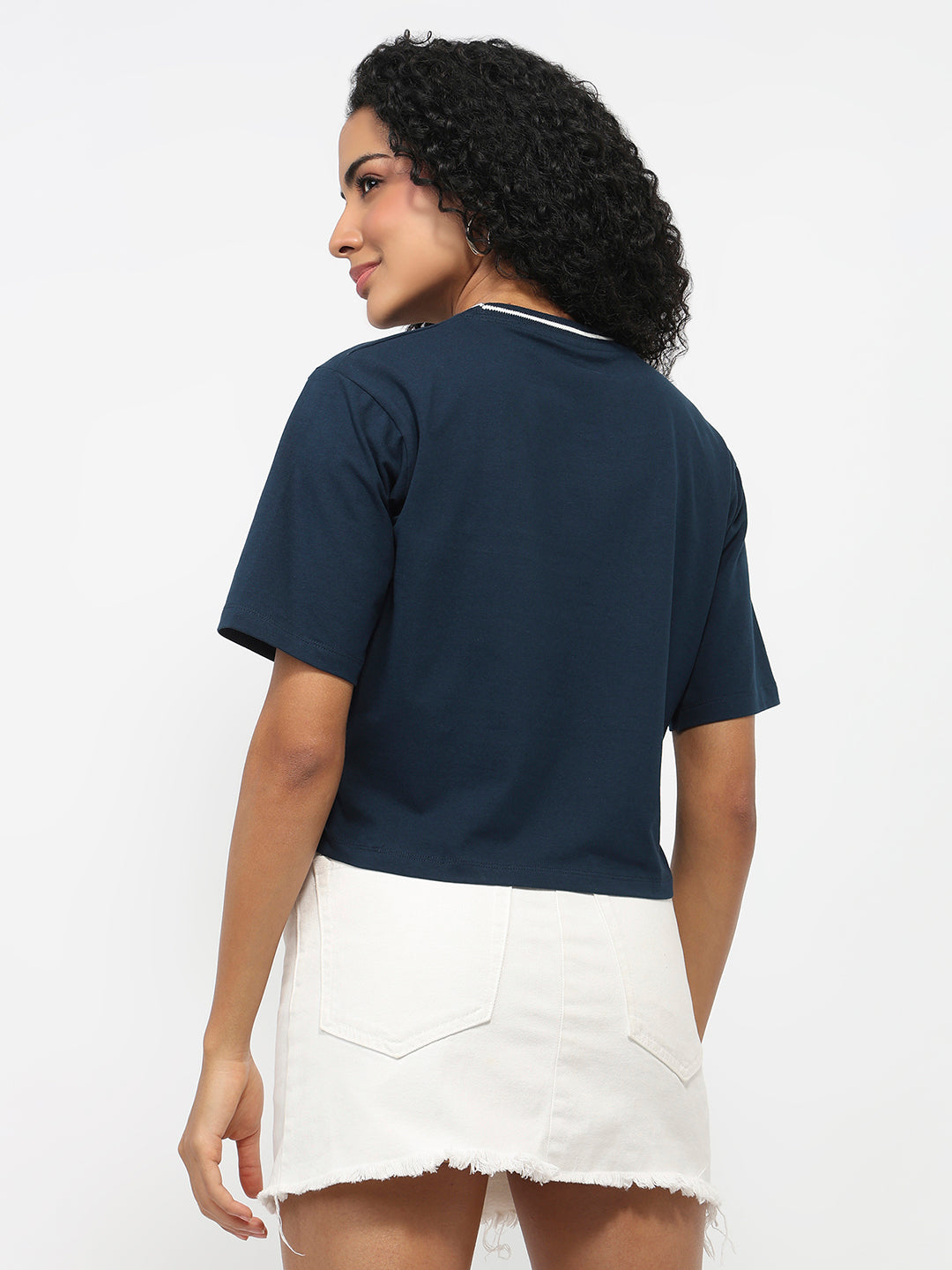 Women Airforce Graphic Crop Tees