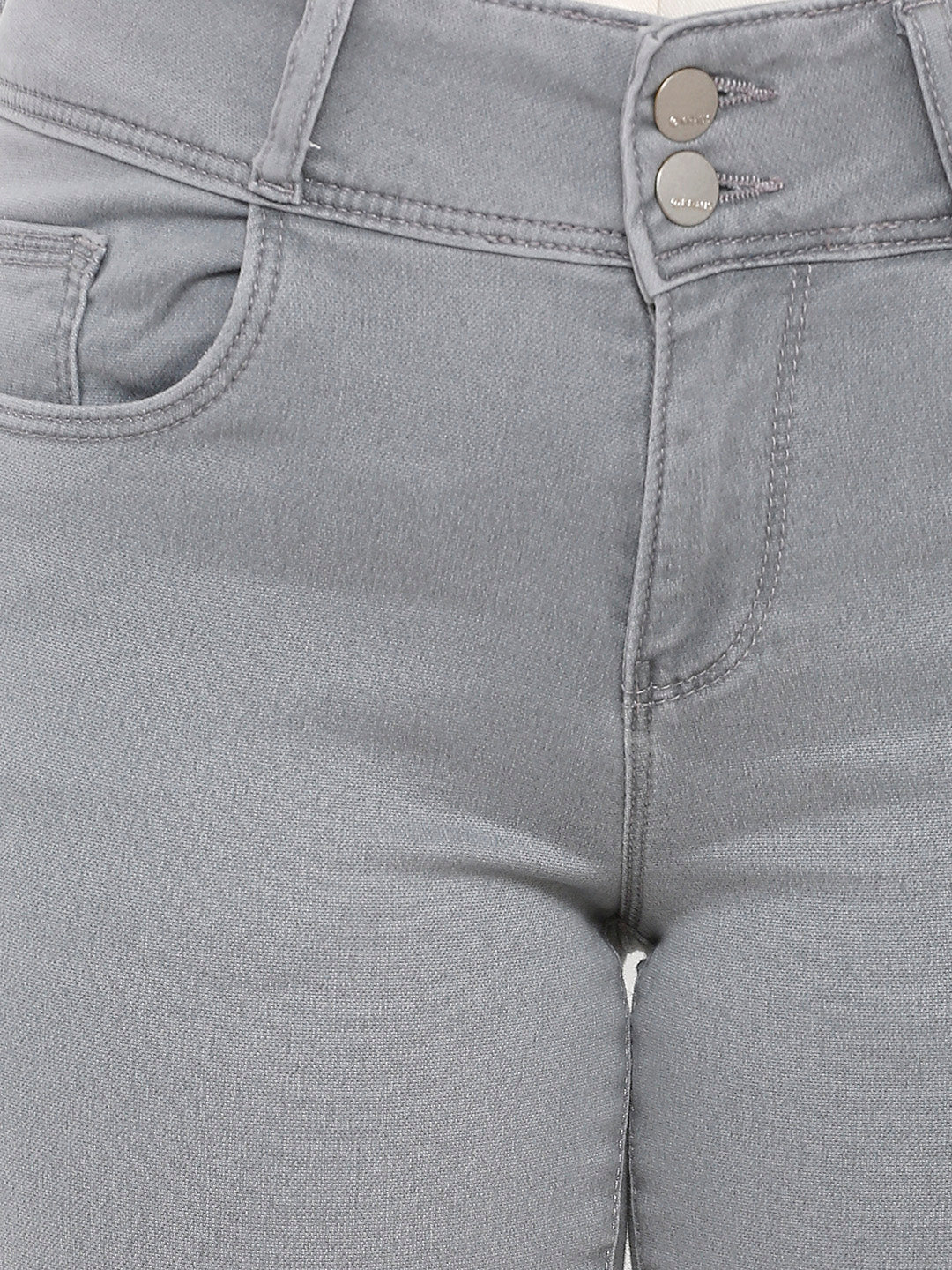 Women Grey High-Rise Skinny Crop Length Jeans