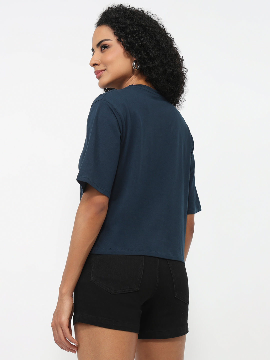 Women Airforce Graphic Crop Tees