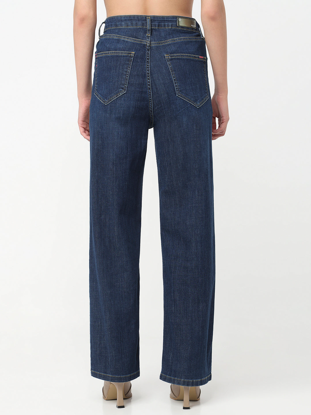 Women Blue High-Rise Baggy Jeans