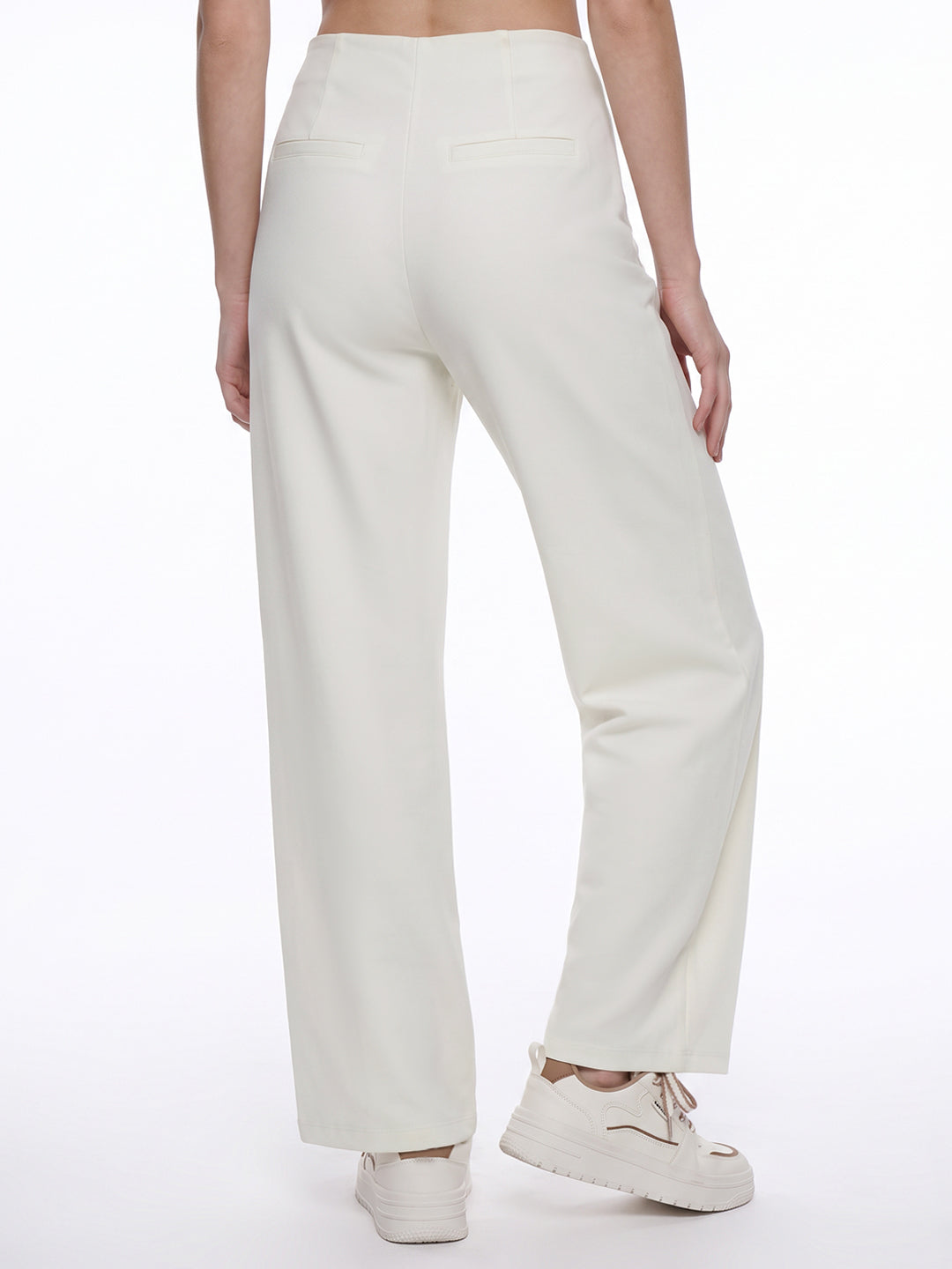 Off White Wide Leg Treggings