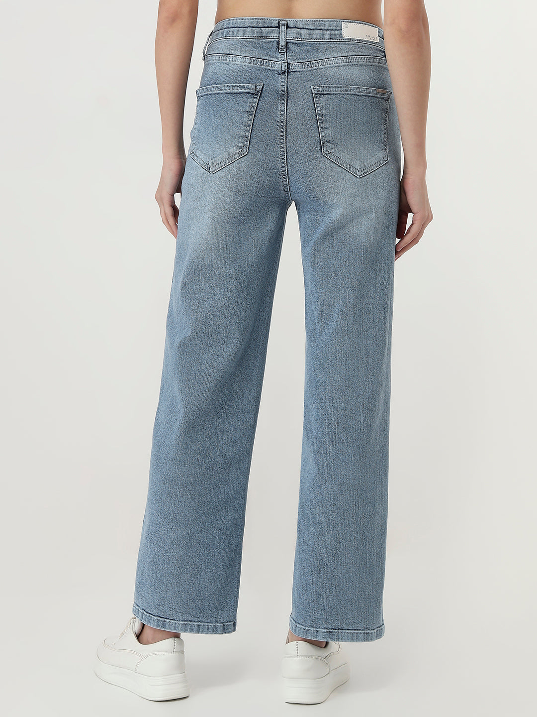 Women Light Blue Straight Fit Jeans
