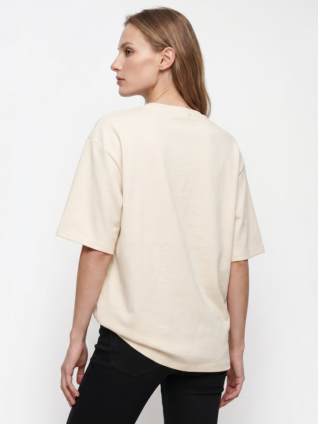 Women Ivory Oversized T-Shirt