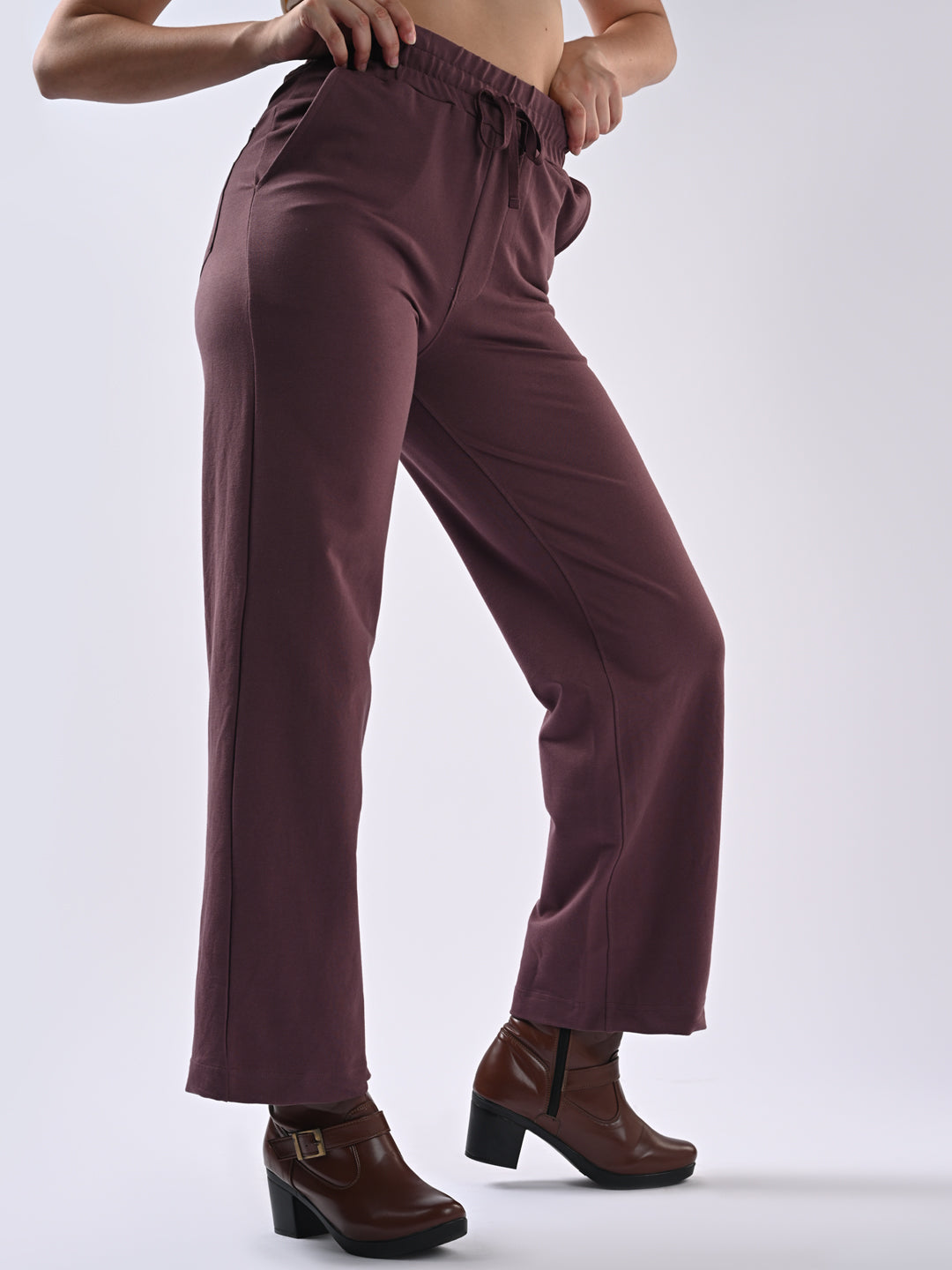 Women High Rise Wide Leg Trouser