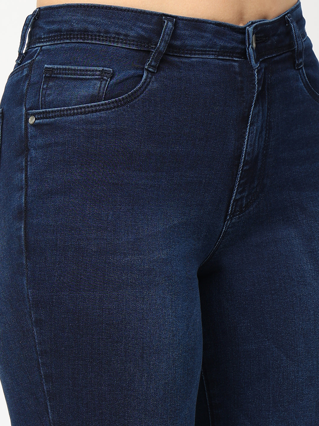 Women Navy High-Rise Flare Jeans
