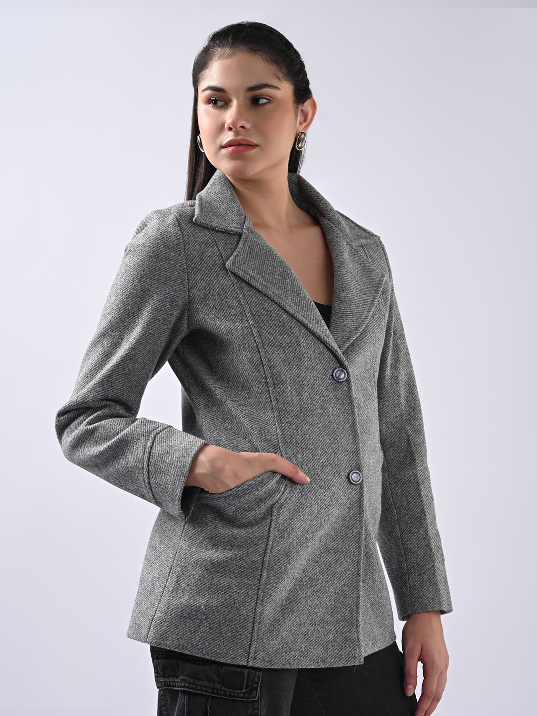 Women Dark Grey Coat