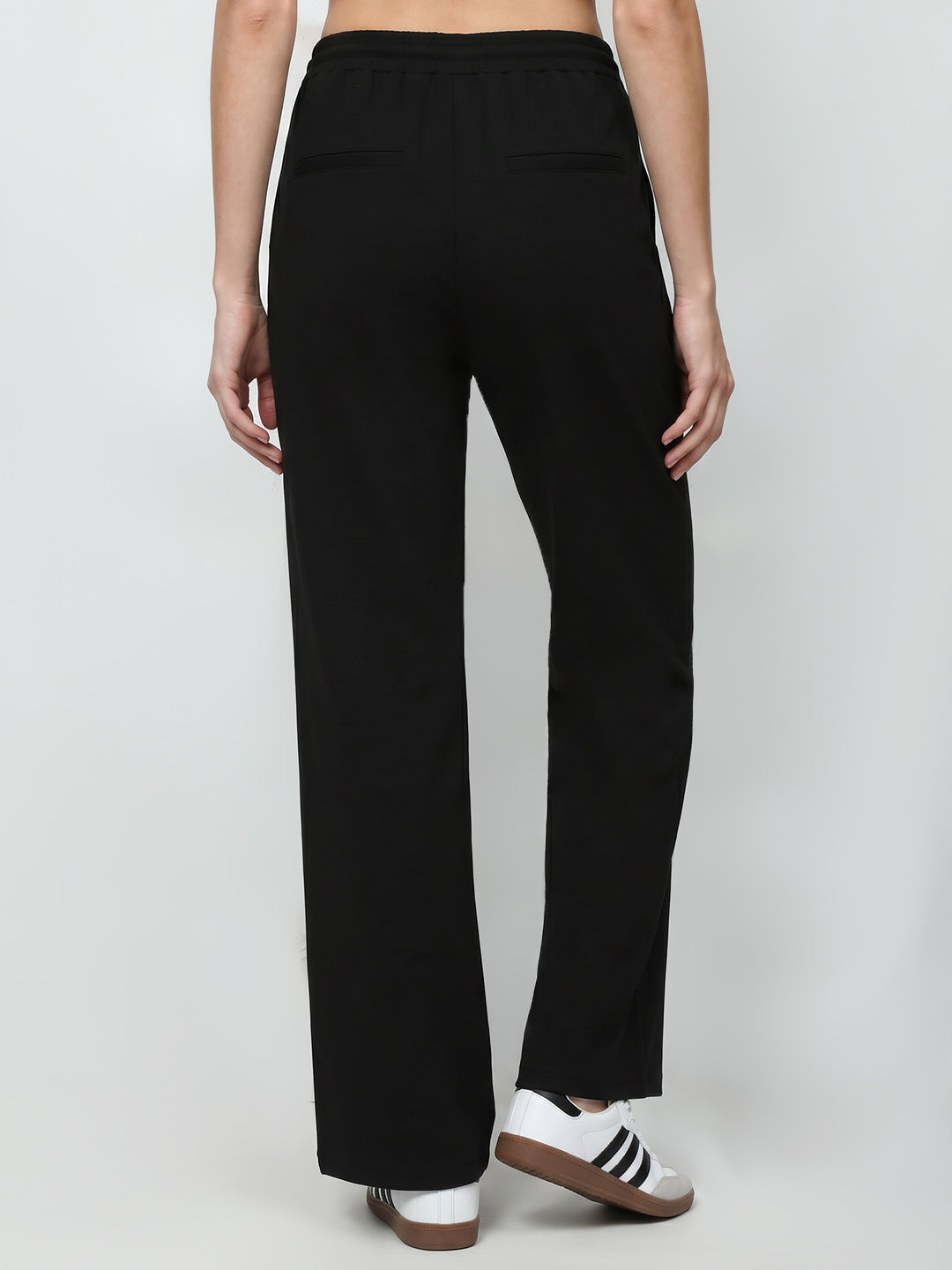 Women Black Mid-Rise Jogger