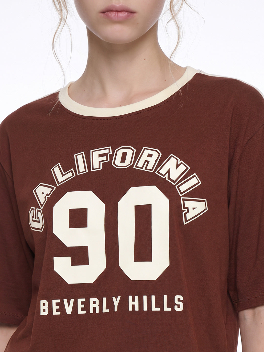 Sepia Graphic Crop Genz Tees