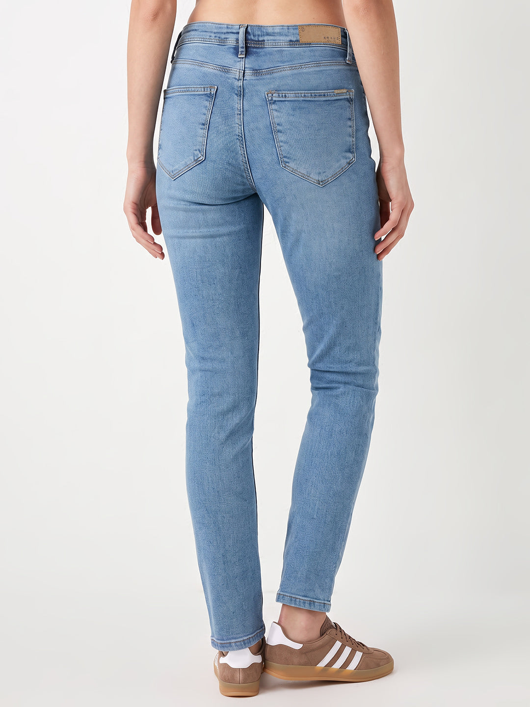 Women Light Blue High-Rise Skinny Jeans