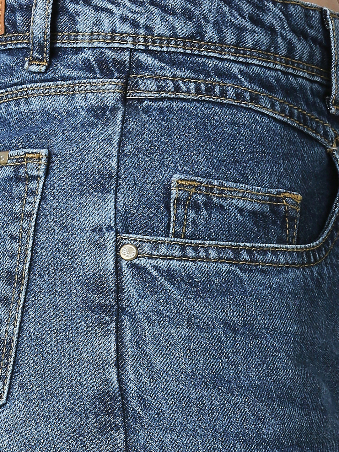 Women Blue High-Rise Wide Leg Jeans