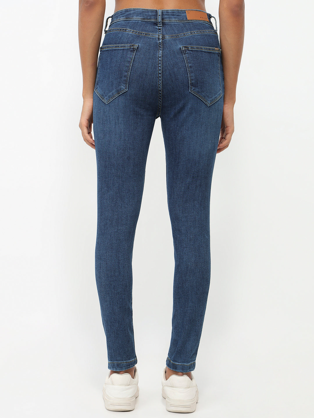 Women Dark Blue High-Rise Skinny Jeans