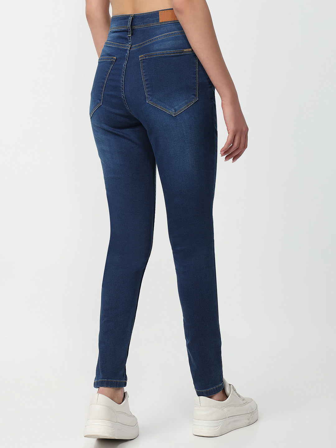 Women Dark Blue High-Rise Skinny Jeans