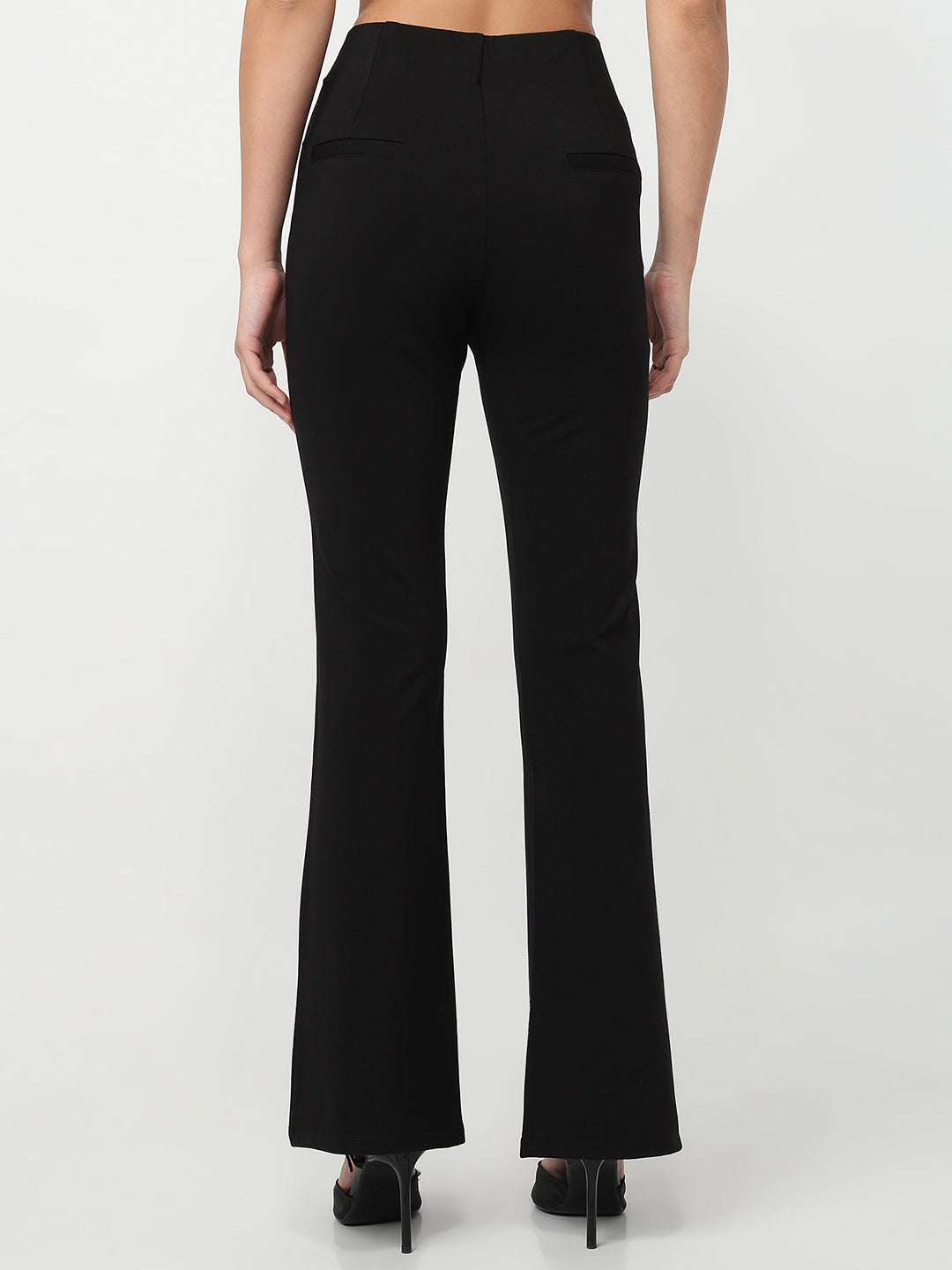 Women Black Flare Treggings