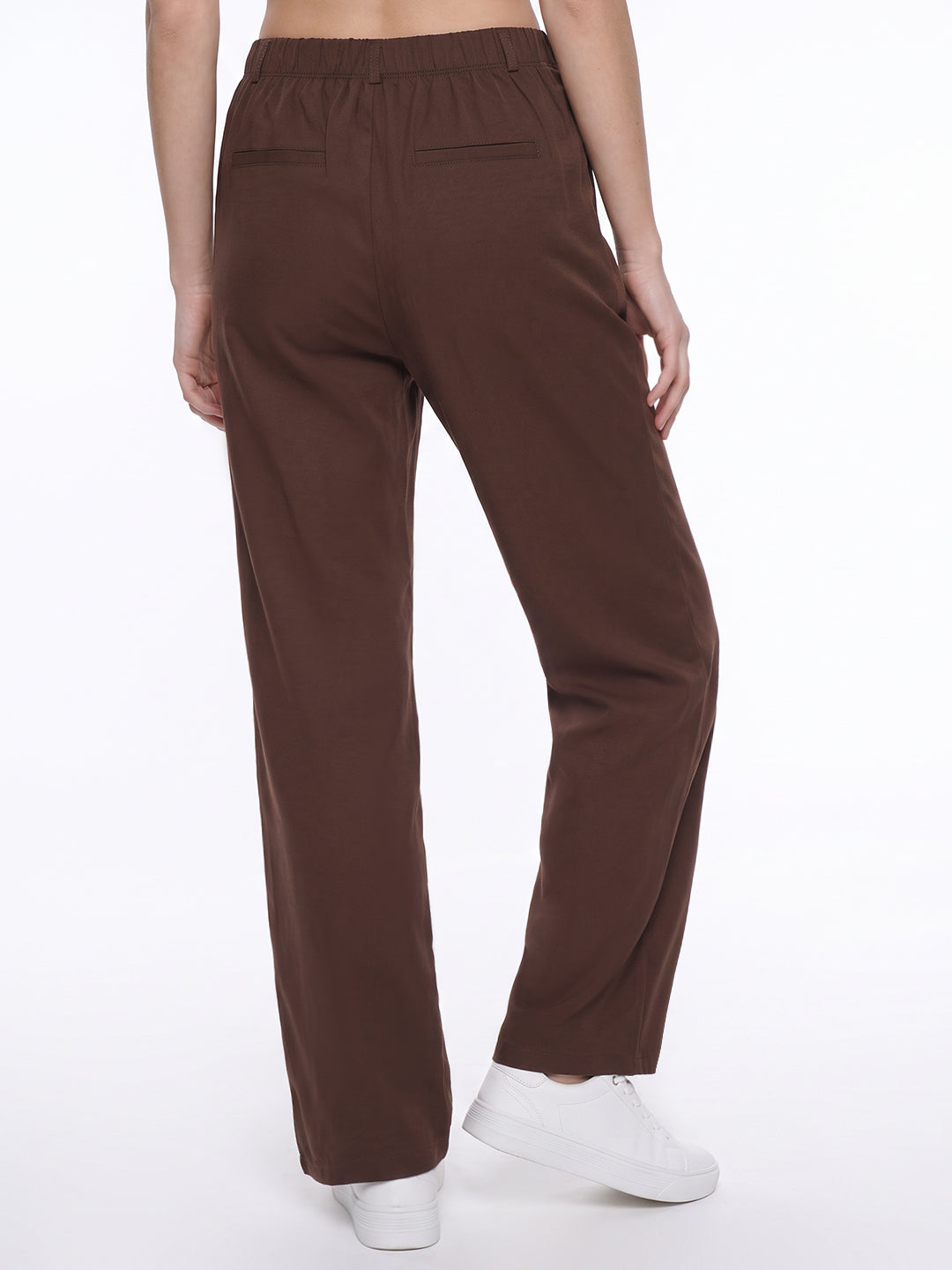 Sepia High-Rise Straight Fit Korean Pants