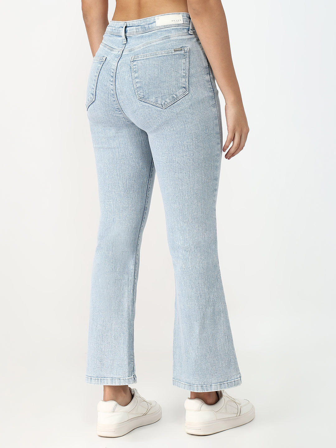Light Blue High-Rise Mini Flare Jeans