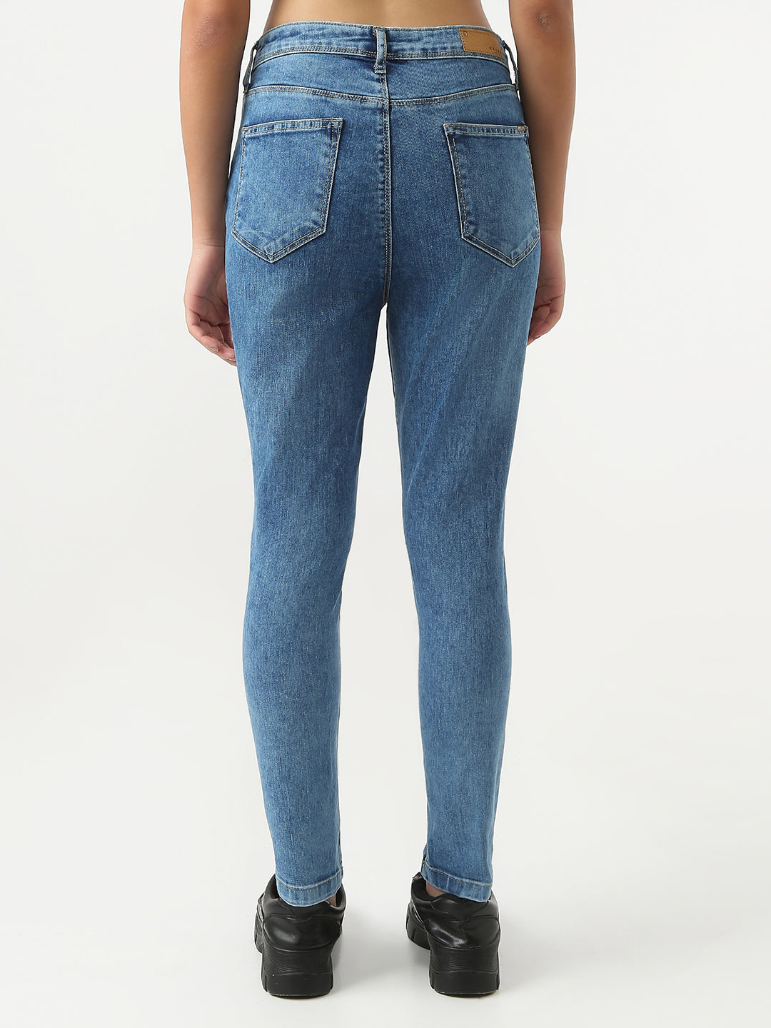 Women Blue High-Rise Skinny Jeans