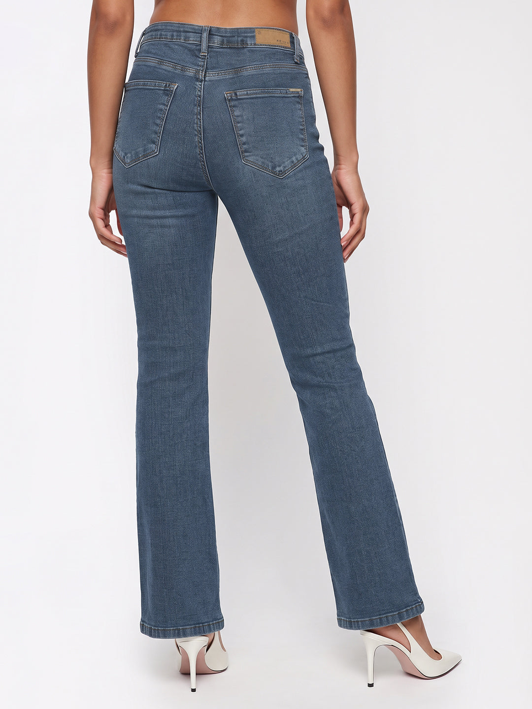 Light Blue High-Rise Flare Jeans