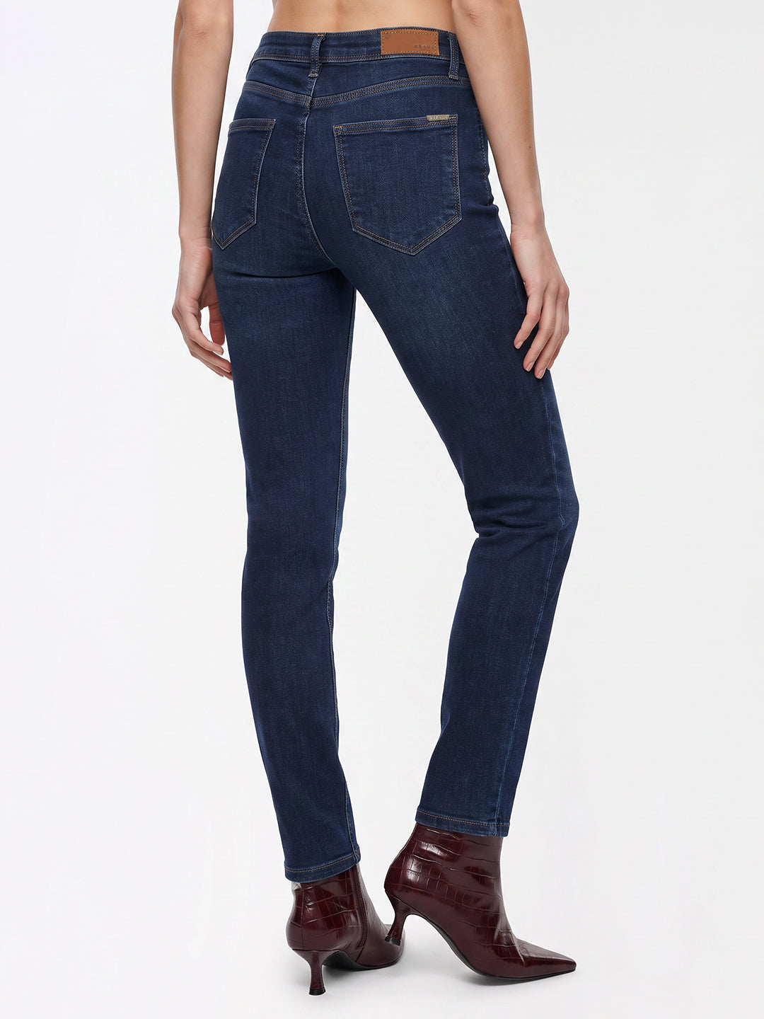 Women Dark Blue High-Rise Skinny Jeans