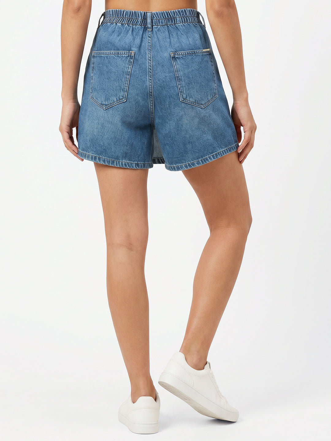 Women Blue High-Rise Skorts