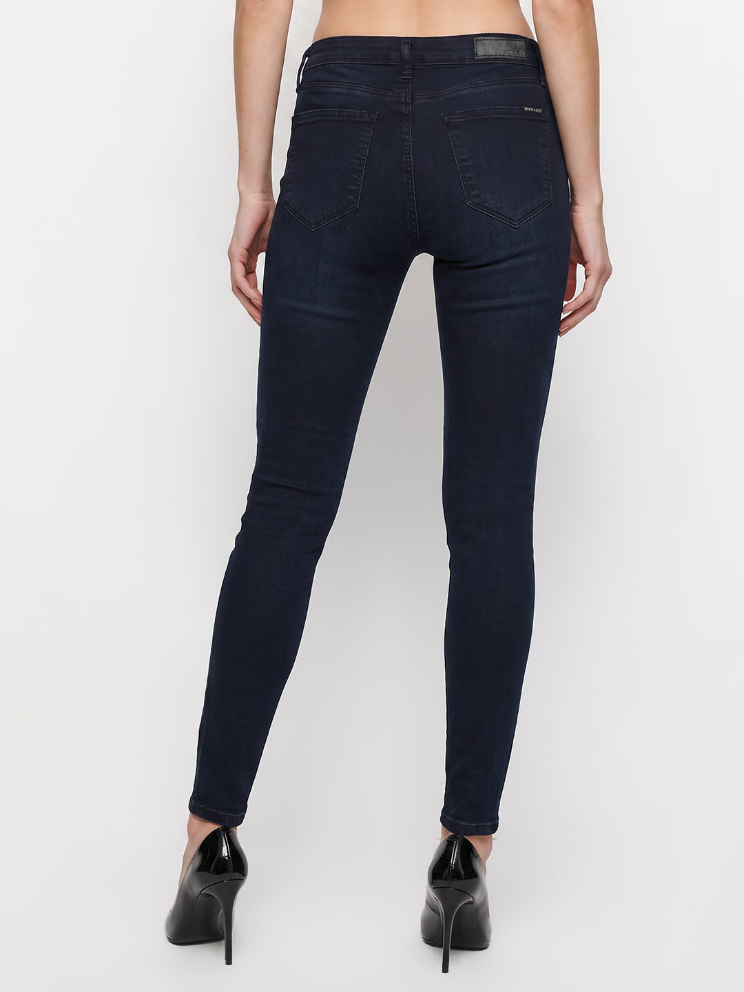 Women Dark Blue High-Rise Skinny Jeans