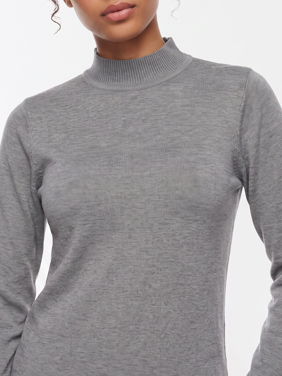 Grey Melange Flat Knit