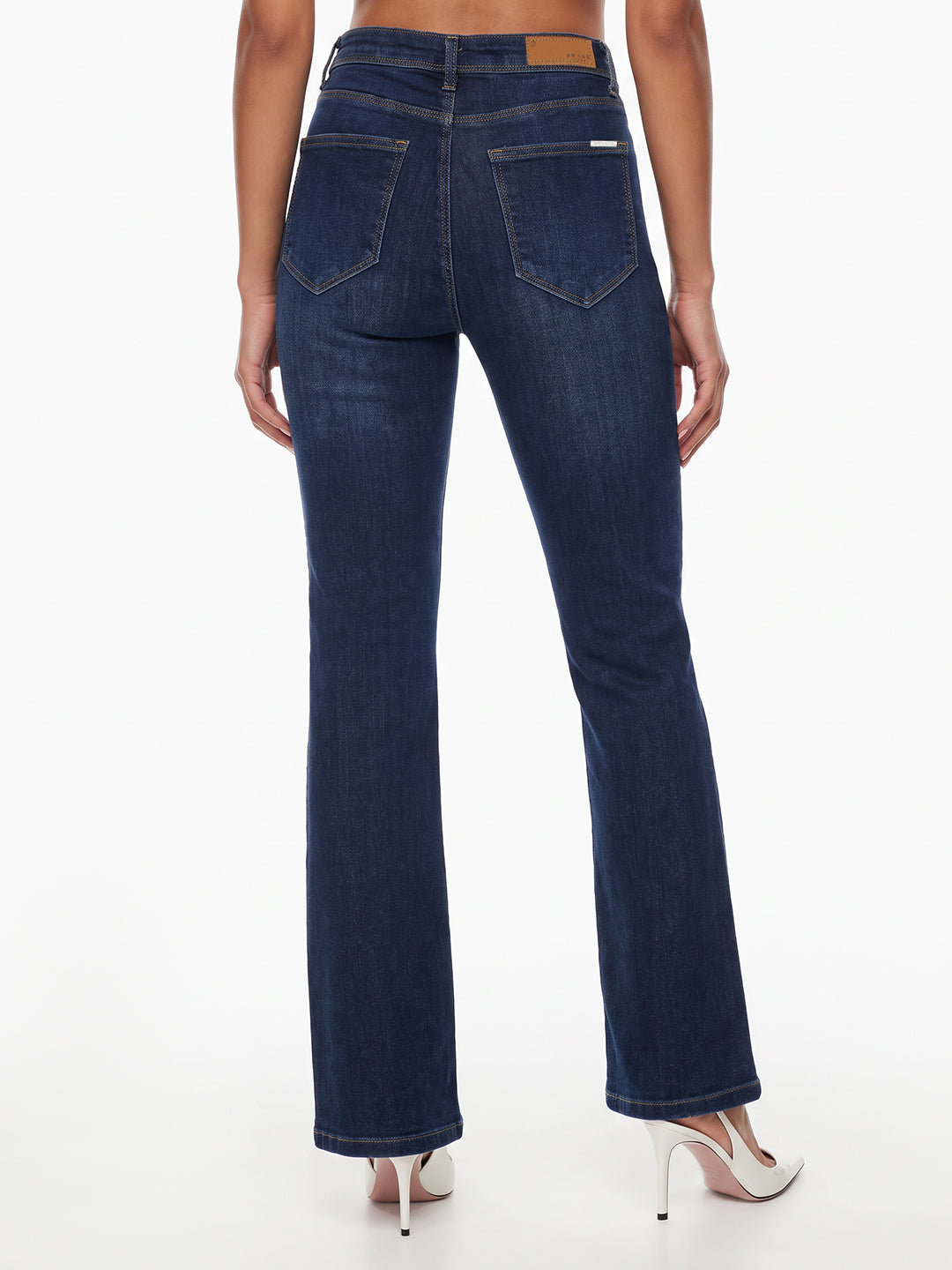Blue High-Rise Flare Jeans