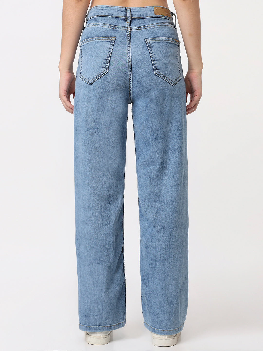 Women Blue High-Rise Straight Fit Jeans