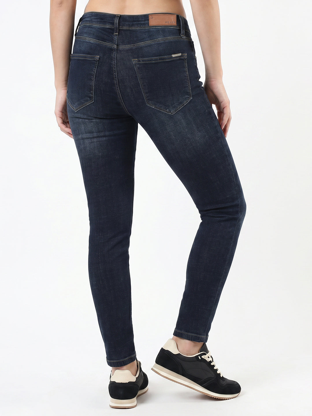 Women Dark Blue High-Rise Skinny Jeans