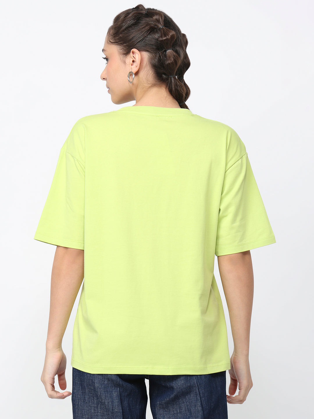 Women Lime Oversized T-Shirt
