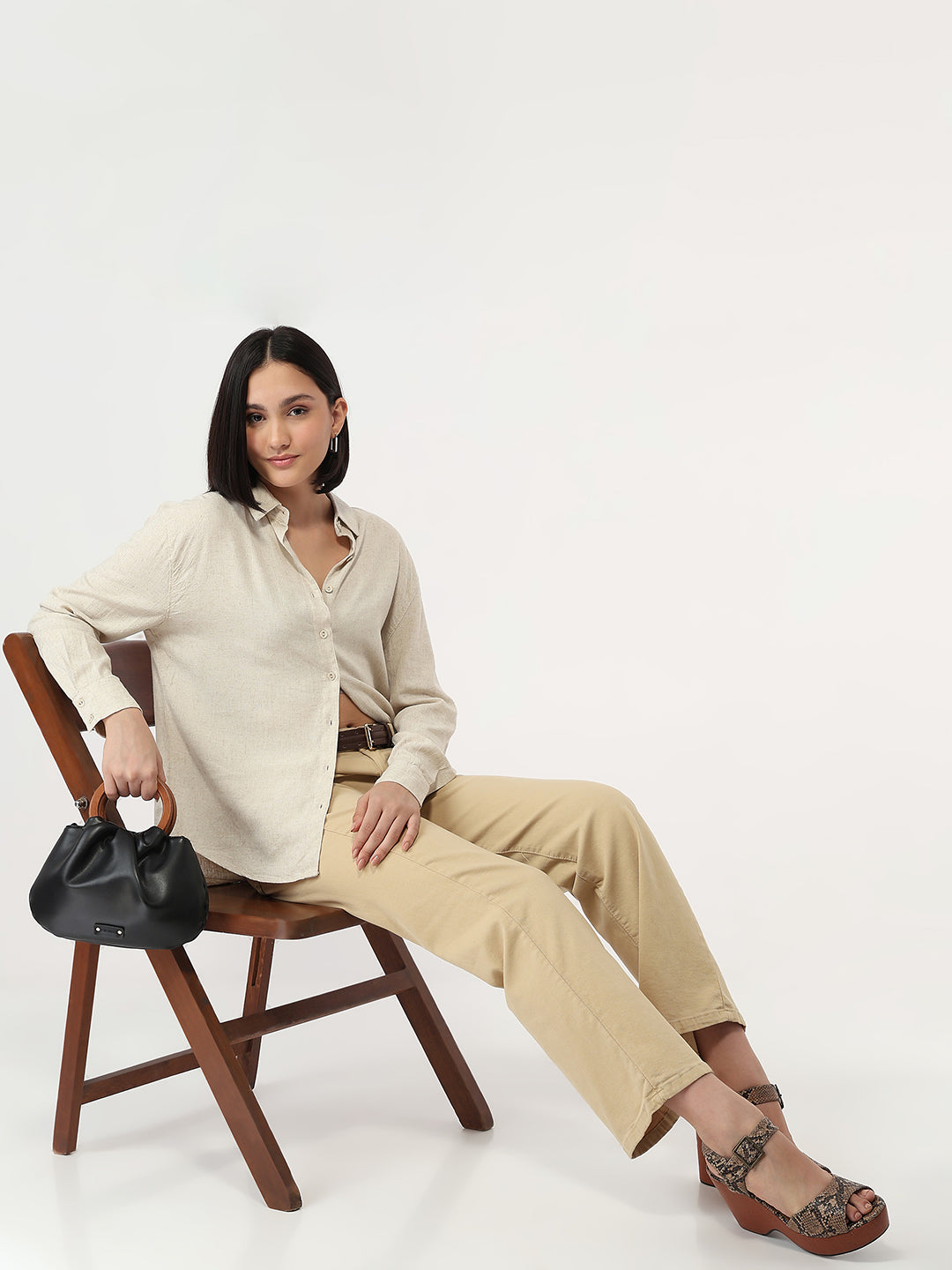 Women Light Natural Oversized Shirt